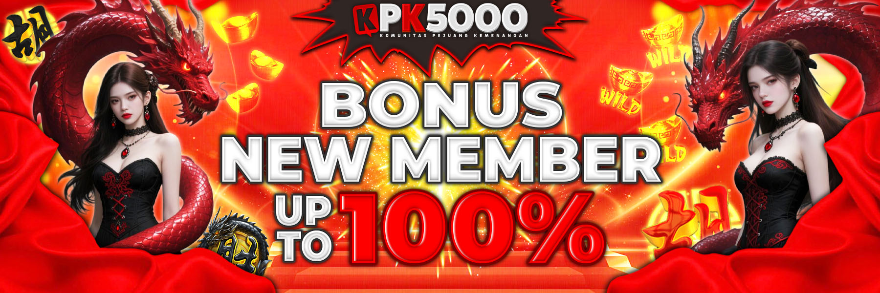 KPK5000 Judi Slot Online Non Stop 24 Jam Bonus New Member 100%